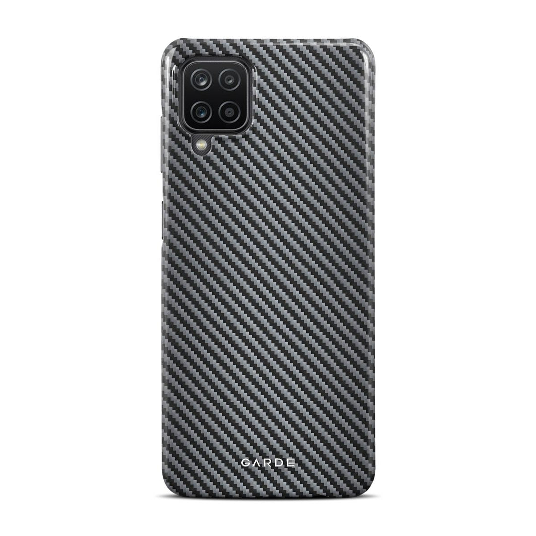 Carbon Grey Samsung A12 Back Cover - Custom Printed Phone Case by Garde