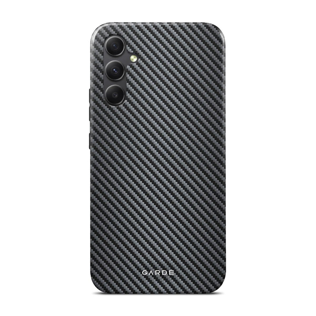 Carbon Grey Samsung A34 5G Back Cover - Custom Printed Phone Case by Garde