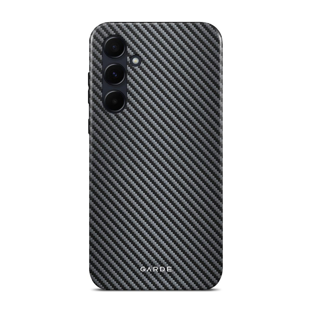 Carbon Grey Samsung A55 5G Back Cover - Custom Printed Phone Case by Garde