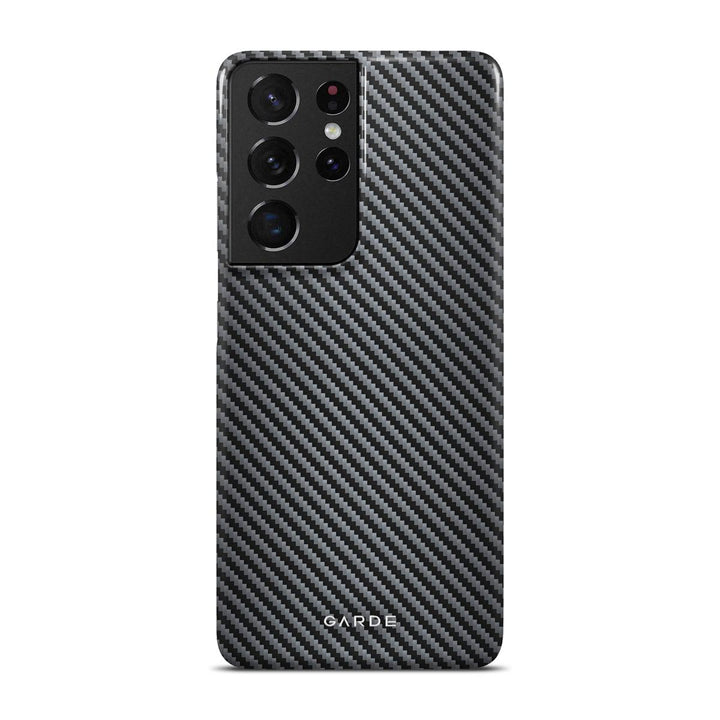Carbon Grey Samsung S21 Ultra Back Cover - Custom Printed Phone Case by Garde
