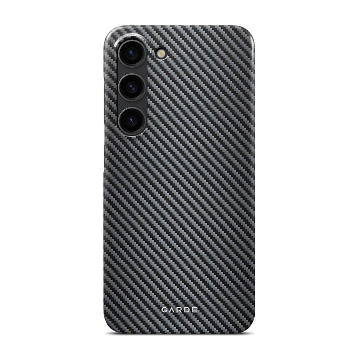 Carbon Grey Samsung S23 Back Cover - Custom Printed Phone Case by Garde