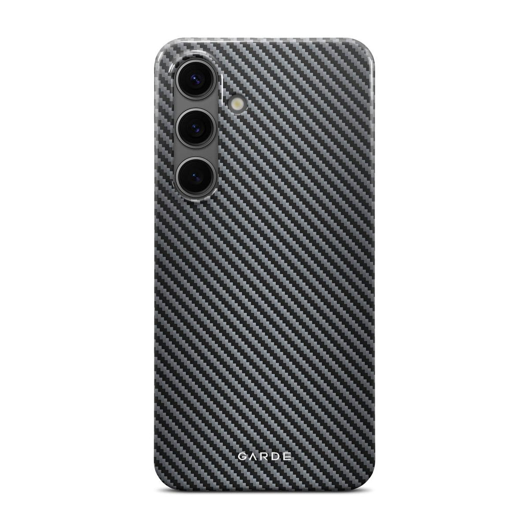 Carbon Grey Samsung S24 Back Cover - Custom Printed Phone Case by Garde
