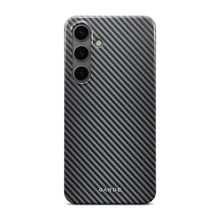 Carbon Grey Samsung S24 Back Cover - Custom Printed Phone Case by Garde