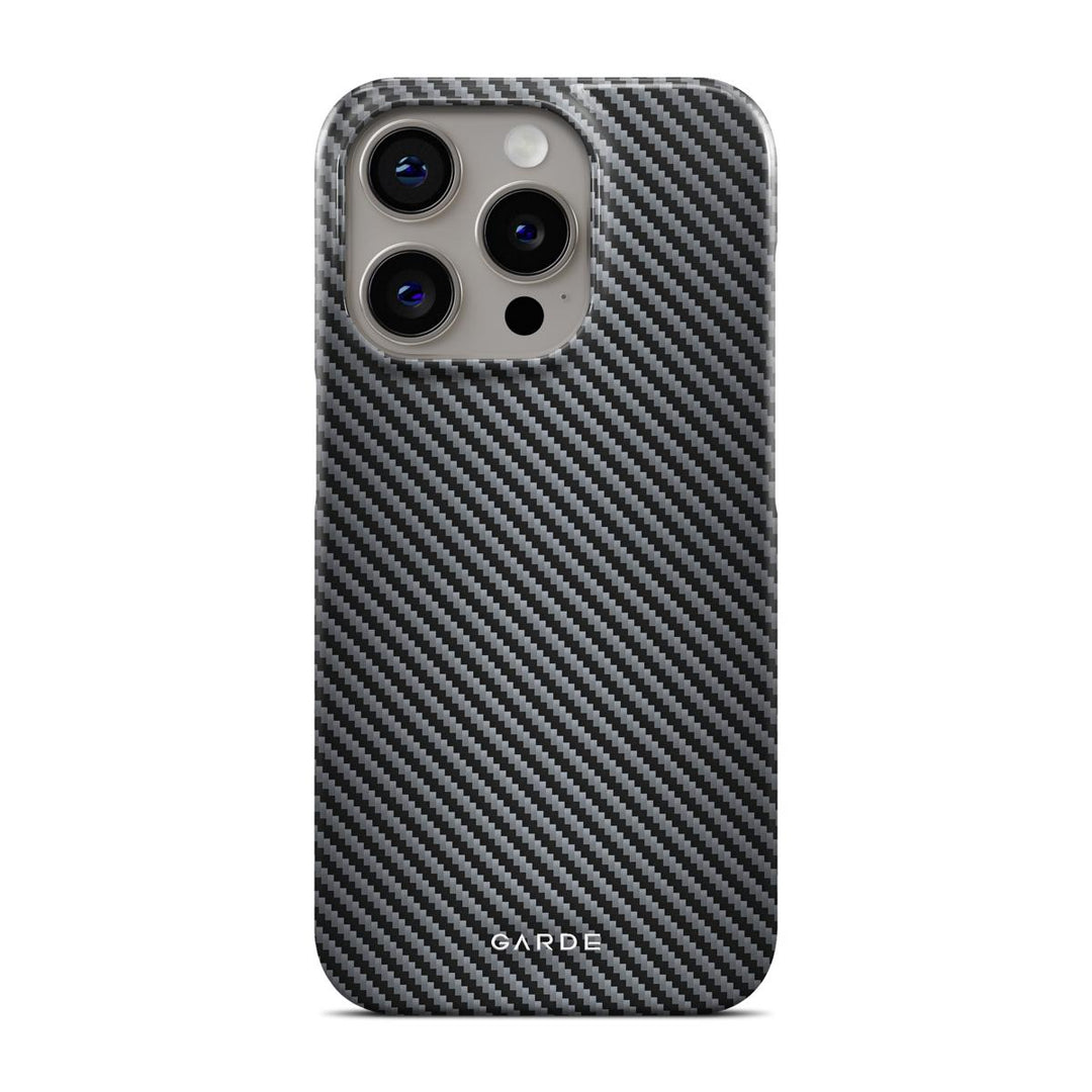 Carbon Grey iPhone 15 Pro Back Cover - Custom Printed Phone Case by Garde