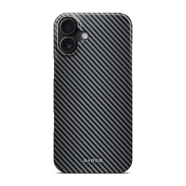 Carbon Grey iPhone 16 Plus Back Cover - Custom Printed Phone Case by Garde