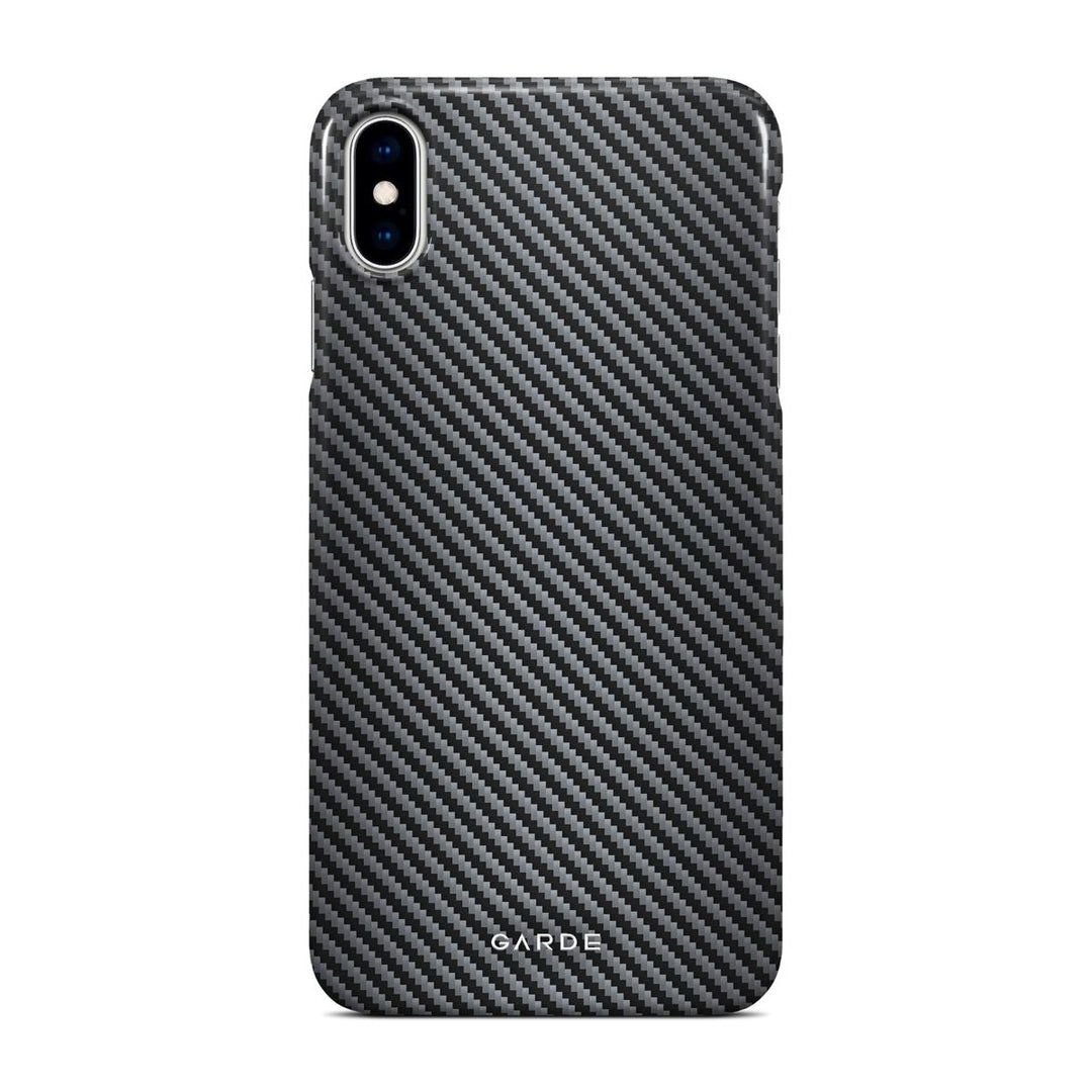 Carbon Grey iPhone Xs Max Back Cover - Custom Printed Phone Case by Garde