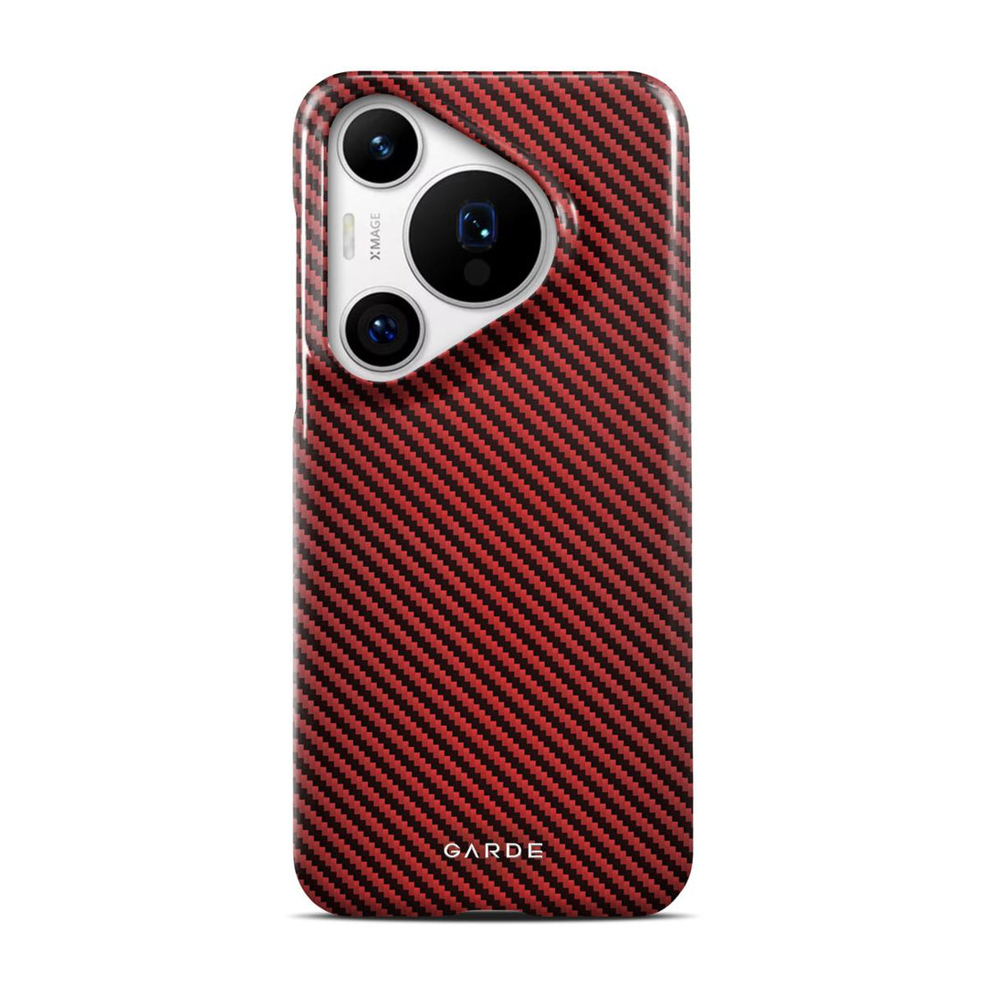 Carbon Red Huawei P70 Pro Back Cover - Custom Printed Phone Case by Garde