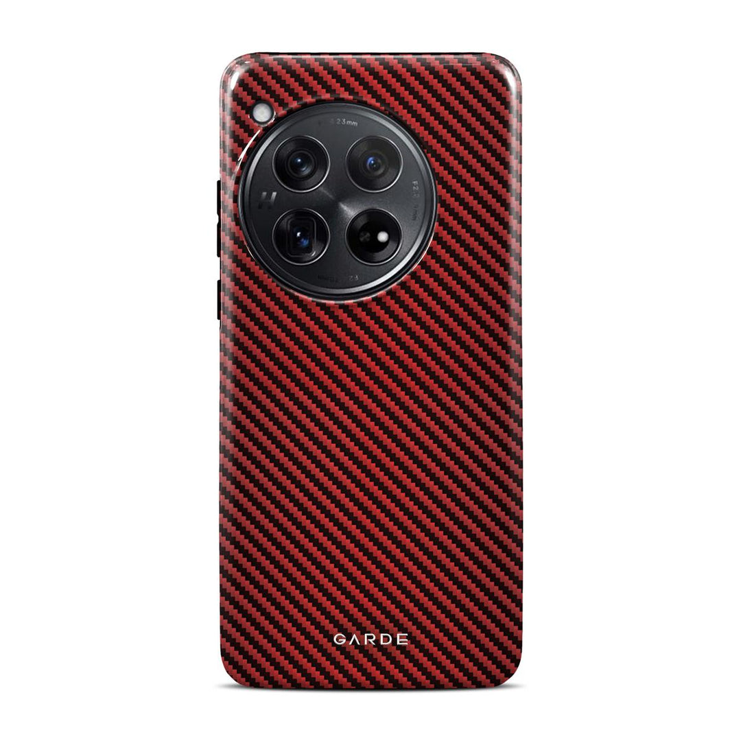 Carbon Red OnePlus 12 5g Back Cover - Custom Printed Phone Case by Garde