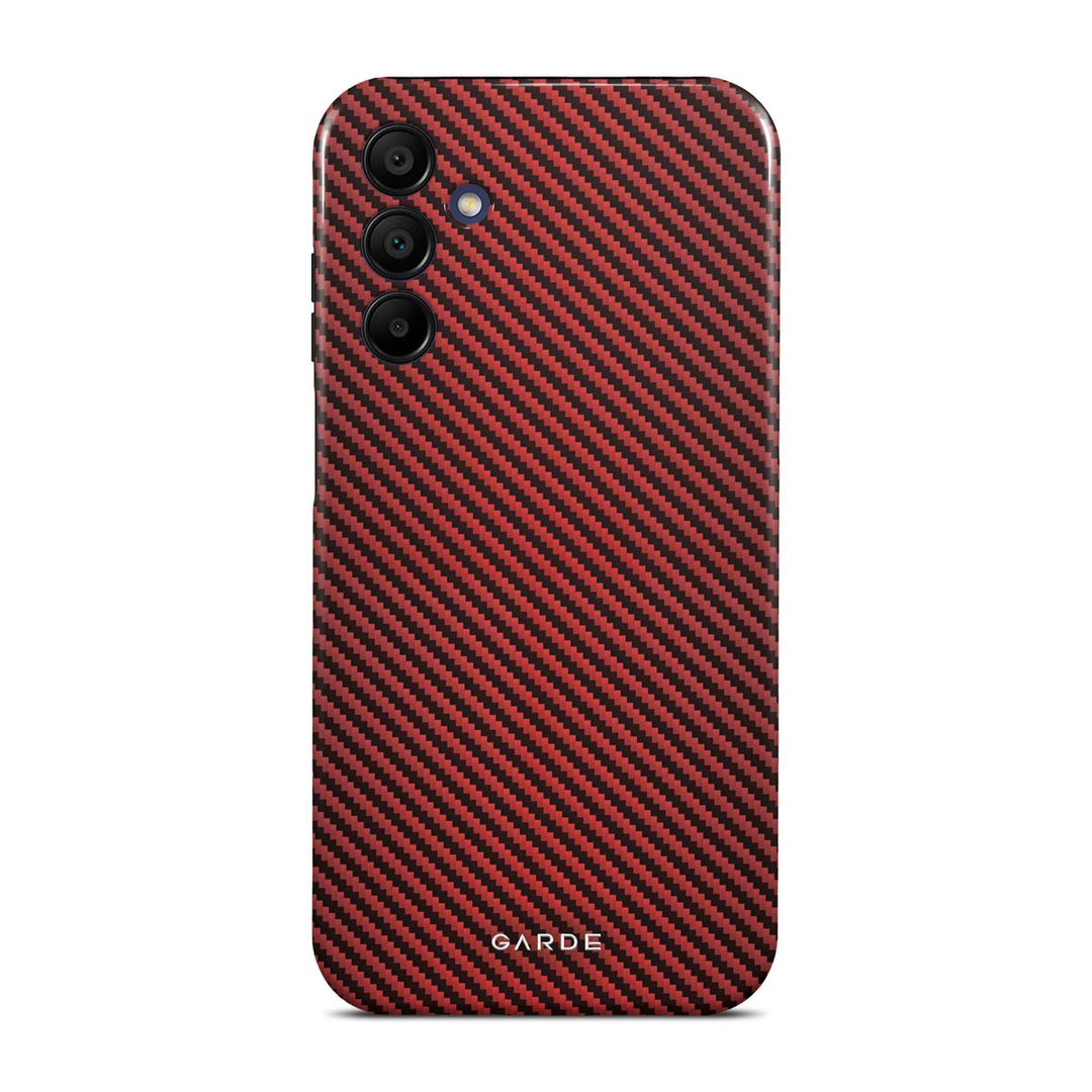 Carbon Red Samsung A15 Back Cover - Custom Printed Phone Case by Garde