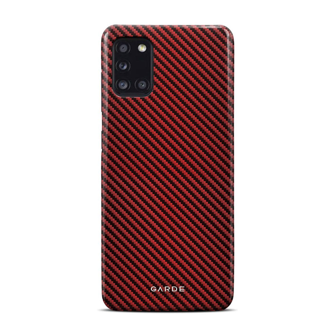 Carbon Red Samsung A31 5G Back Cover - Custom Printed Phone Case by Garde