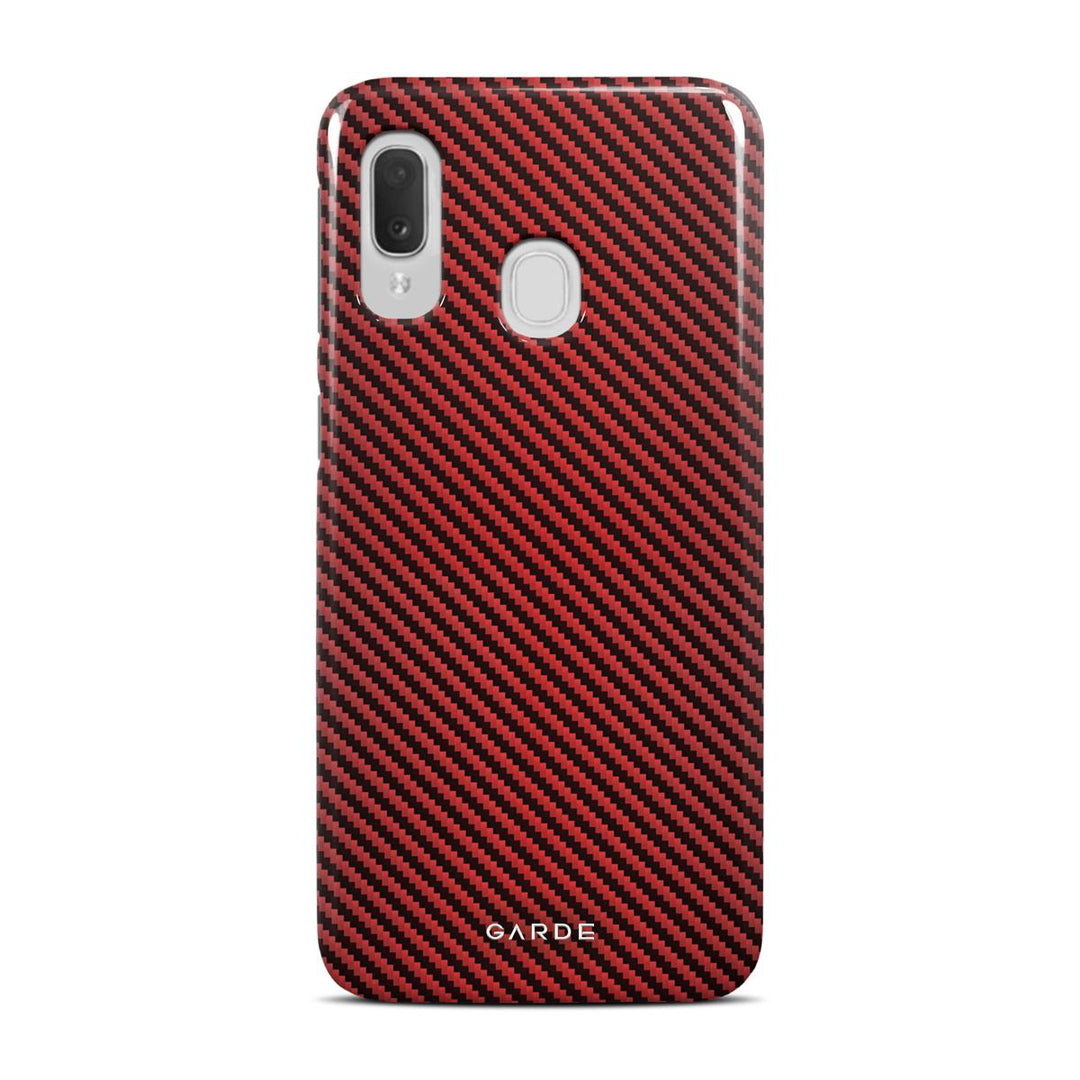 Carbon Red Samsung A40 Back Cover - Custom Printed Phone Case by Garde