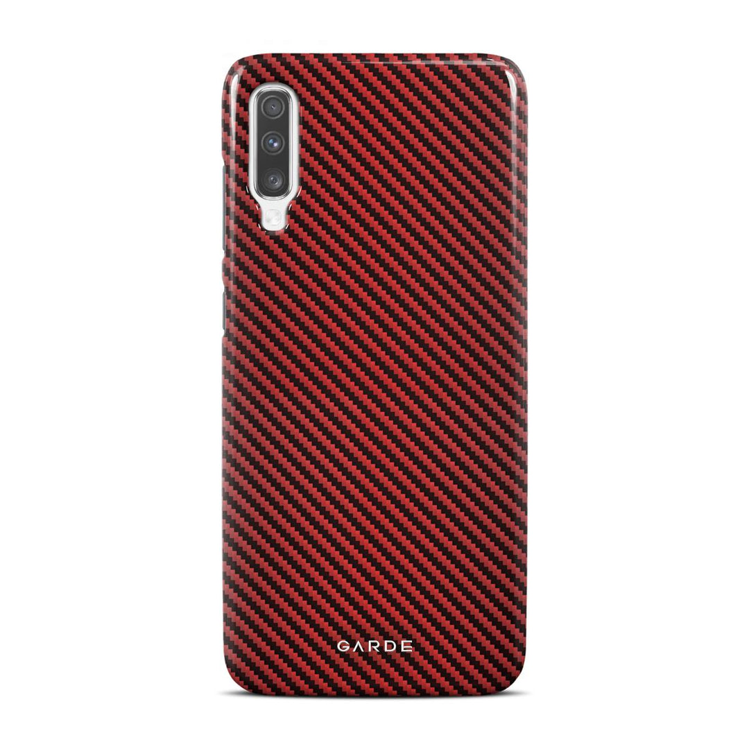 Carbon Red Samsung A70 Back Cover - Custom Printed Phone Case by Garde