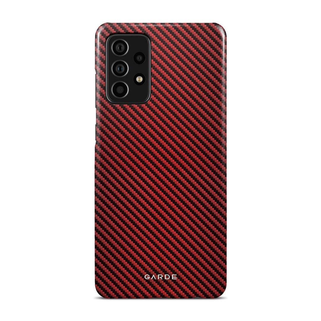 Carbon Red Samsung A72 4G / 5G Back Cover - Custom Printed Phone Case by Garde