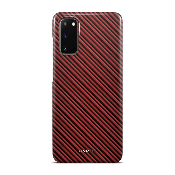 Carbon Red Samsung S20 Back Cover - Custom Printed Phone Case by Garde