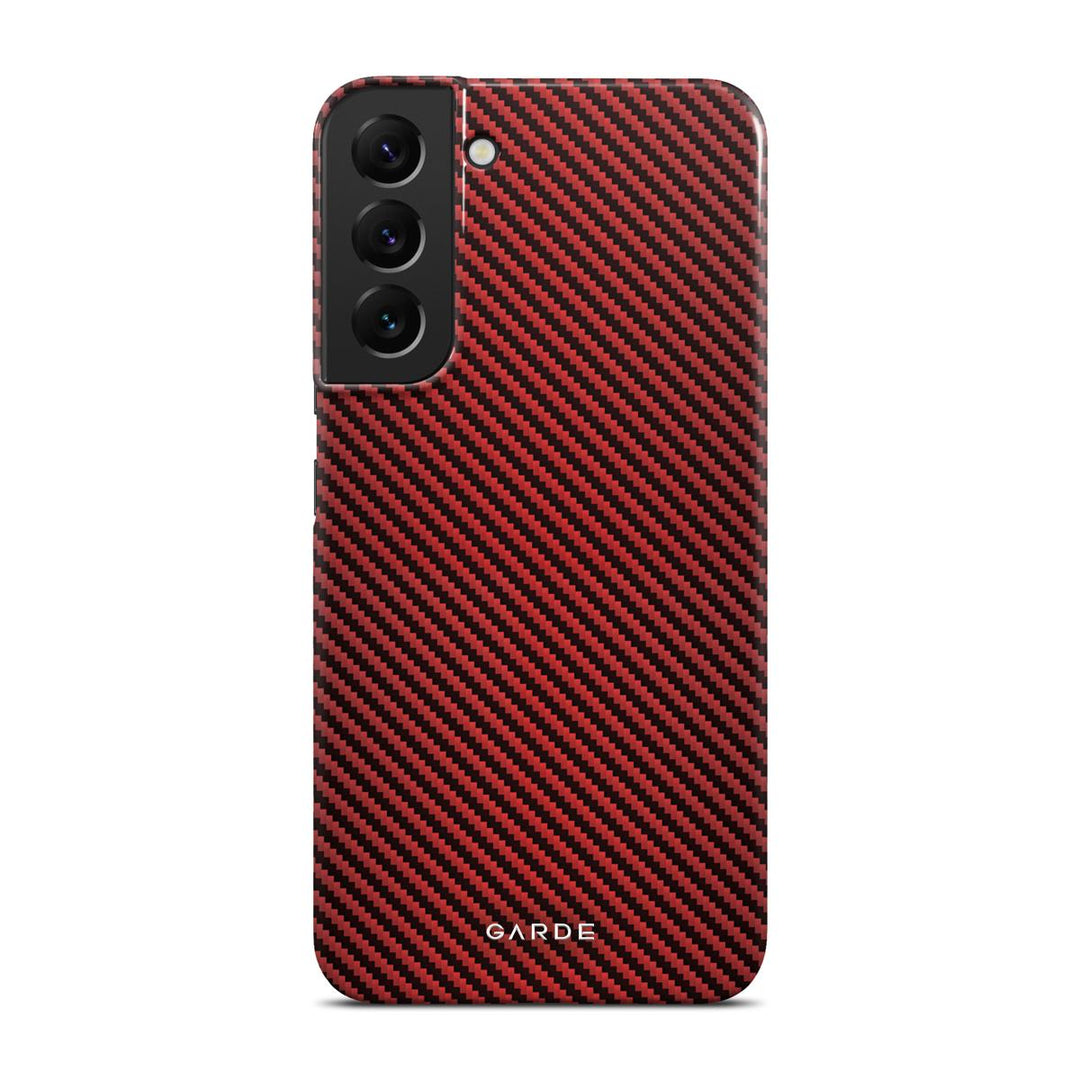 Carbon Red Samsung S22 Plus Back Cover - Custom Printed Phone Case by Garde