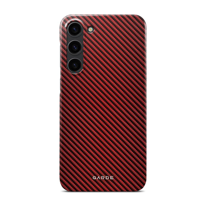 Carbon Red Samsung S23 Plus Back Cover - Custom Printed Phone Case by Garde