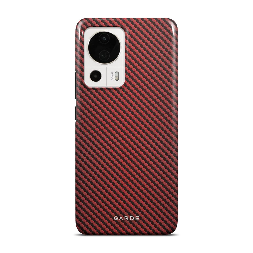 Carbon Red Xiaomi 13 Lite Back Cover - Custom Printed Phone Case by Garde