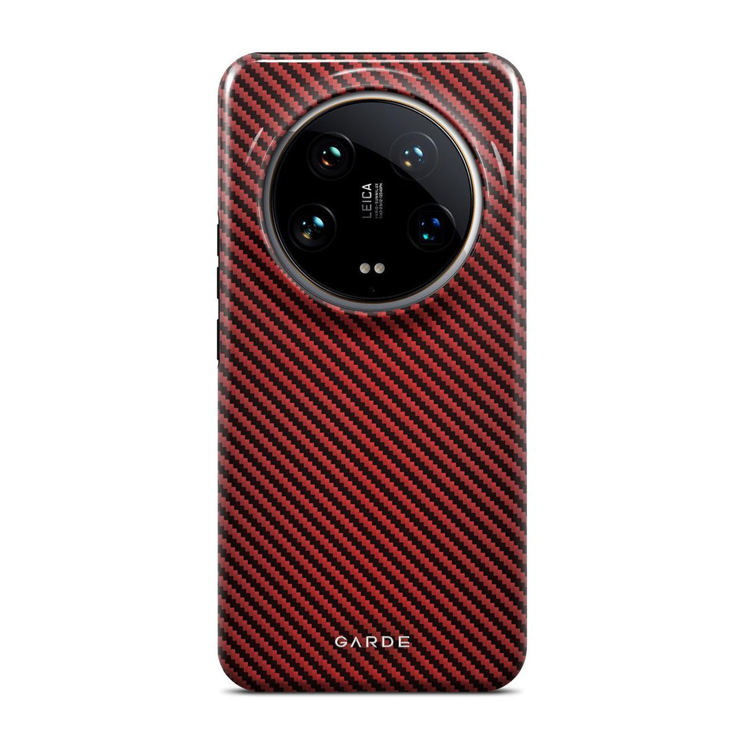 Carbon Red Xiaomi 14 Ultra Back Cover - Custom Printed Phone Case by Garde