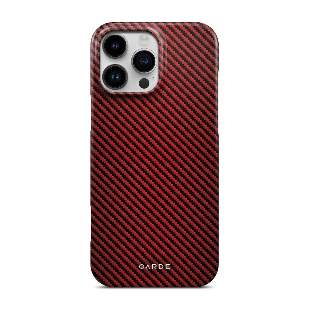 Carbon Red iPhone 16 Pro Max Back Cover - Custom Printed Phone Case by Garde