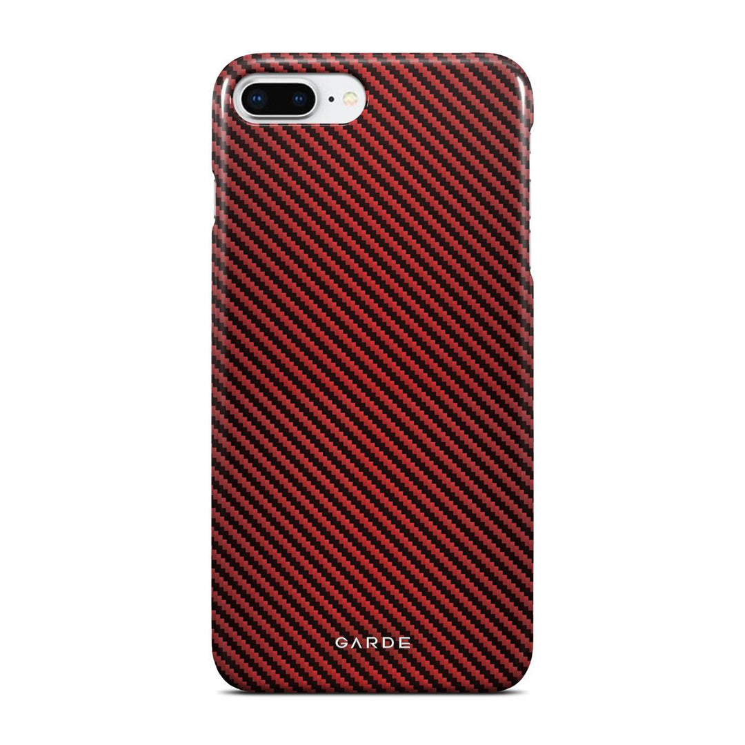 Carbon Red iPhone 7 Plus / 8 Plus Back Cover - Custom Printed Phone Case by Garde