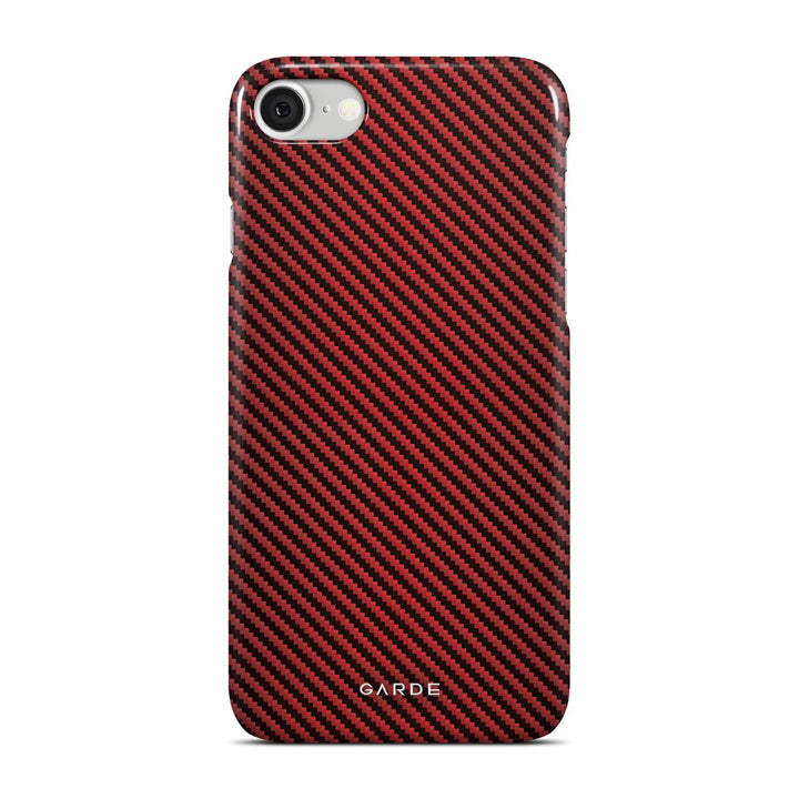 Carbon Red iPhone SE 2020 / 2022 Back Cover - Custom Printed Phone Case by Garde