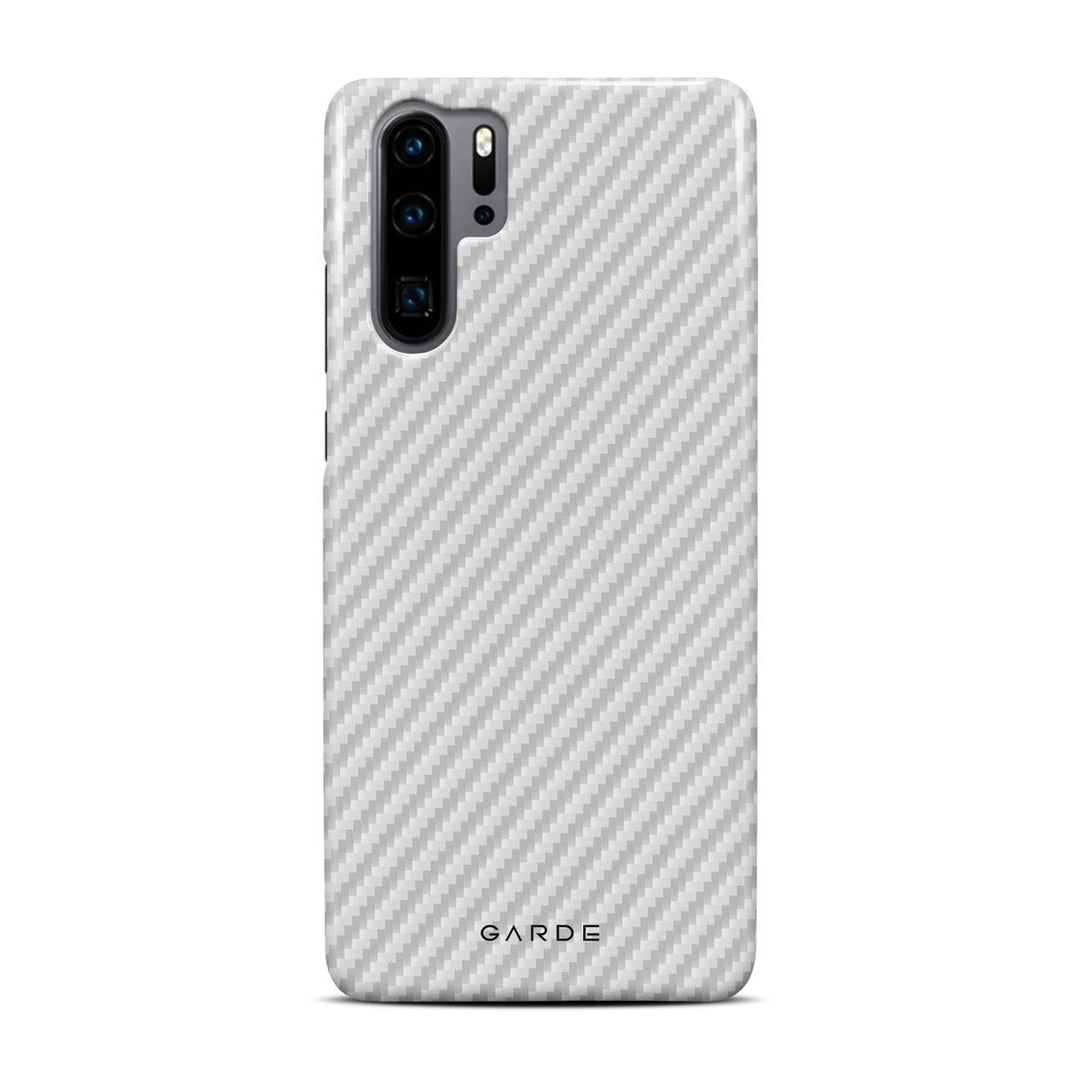 Carbon White Huawei P30 Pro Back Cover - Custom Printed Phone Case by Garde