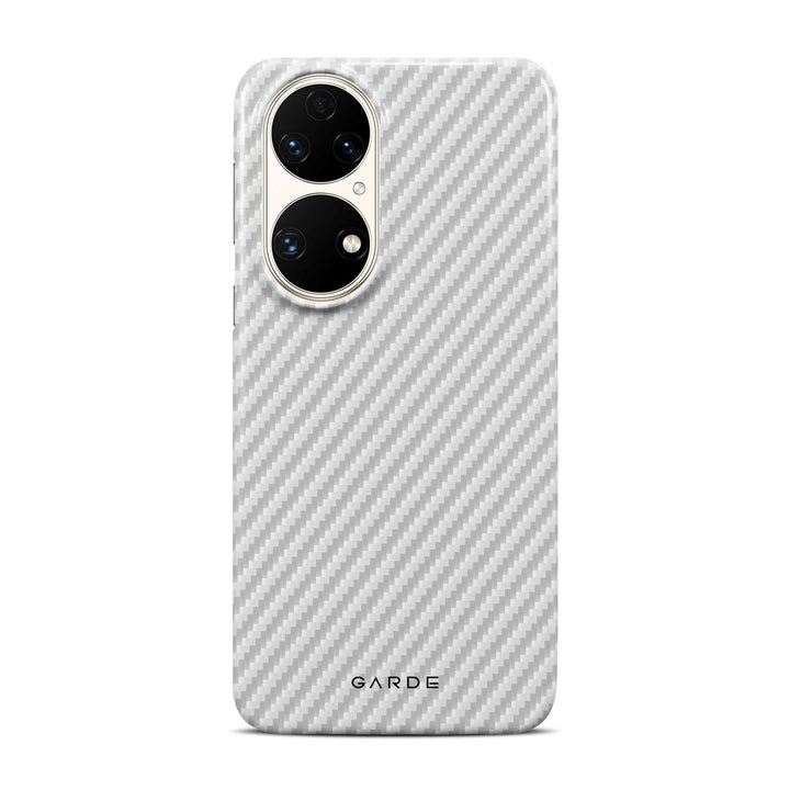 Carbon White Huawei P50 Back Cover - Custom Printed Phone Case by Garde