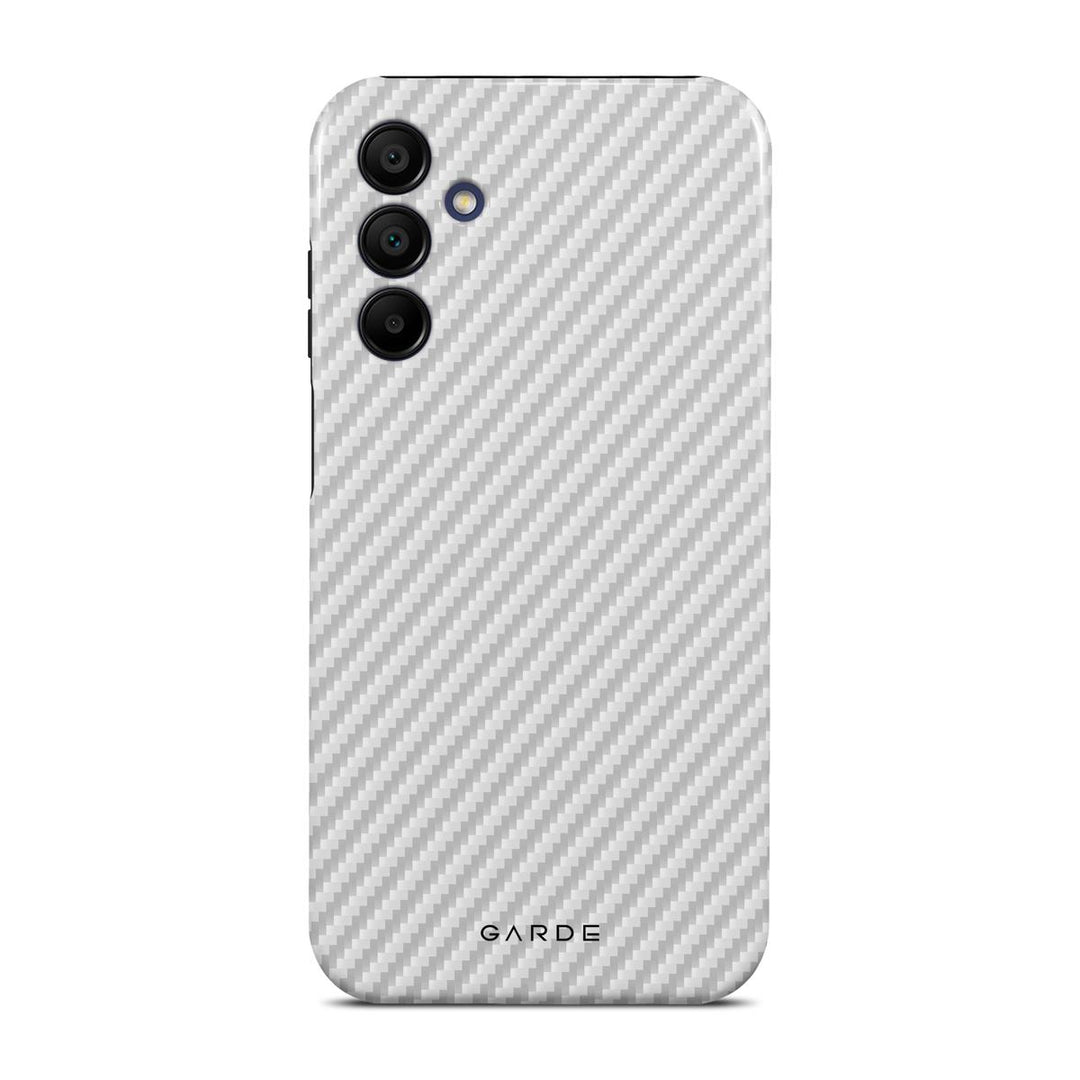 Carbon White Samsung A15 Back Cover - Custom Printed Phone Case by Garde