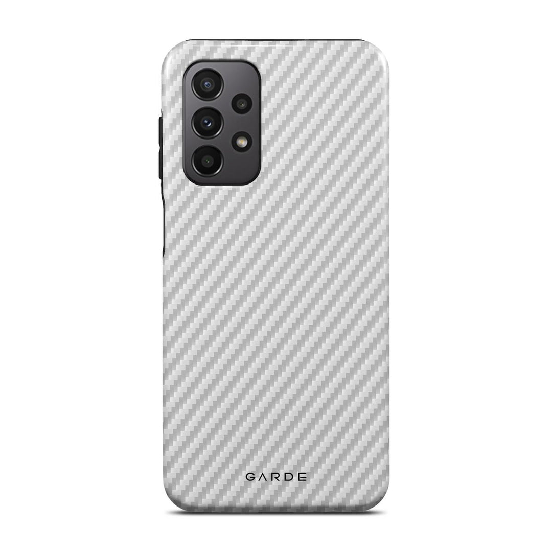 Carbon White Samsung A23 4G / 5G Back Cover - Custom Printed Phone Case by Garde