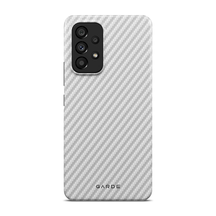 Carbon White Samsung A53 5G Back Cover - Custom Printed Phone Case by Garde
