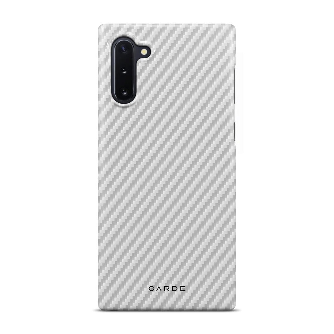 Carbon White Samsung Note 10 Back Cover - Custom Printed Phone Case by Garde