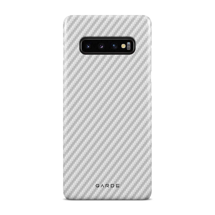 Carbon White Samsung S10 Plus Back Cover - Custom Printed Phone Case by Garde