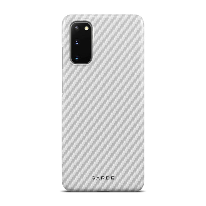 Carbon White Samsung S20 Back Cover - Custom Printed Phone Case by Garde