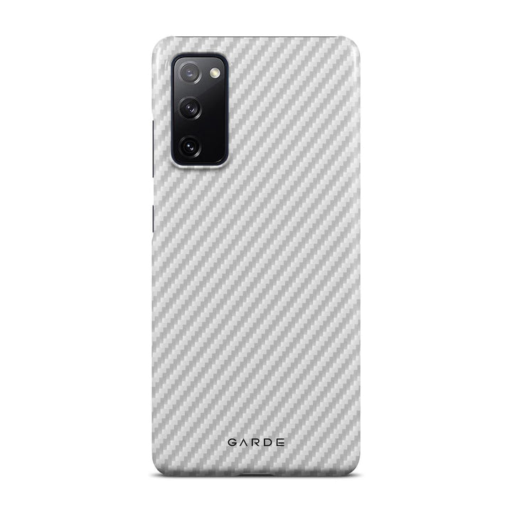 Carbon White Samsung S20 FE Back Cover - Custom Printed Phone Case by Garde
