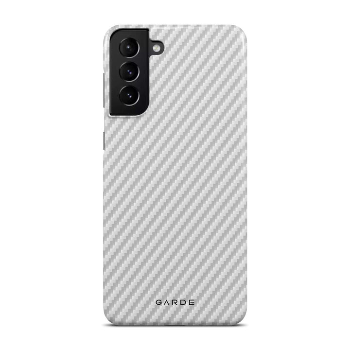 Carbon White Samsung S21 Plus Back Cover - Custom Printed Phone Case by Garde
