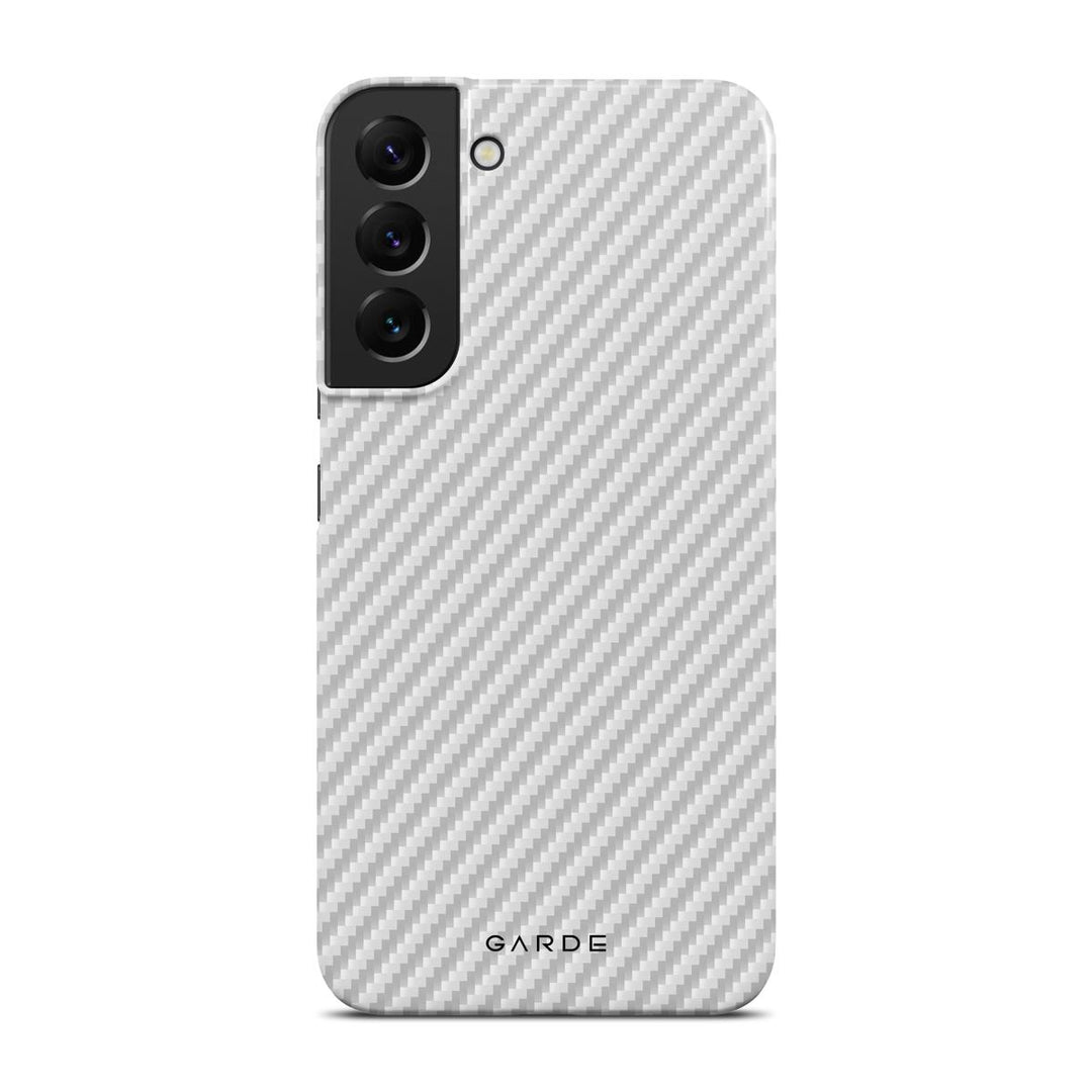 Carbon White Samsung S22 Plus Back Cover - Custom Printed Phone Case by Garde