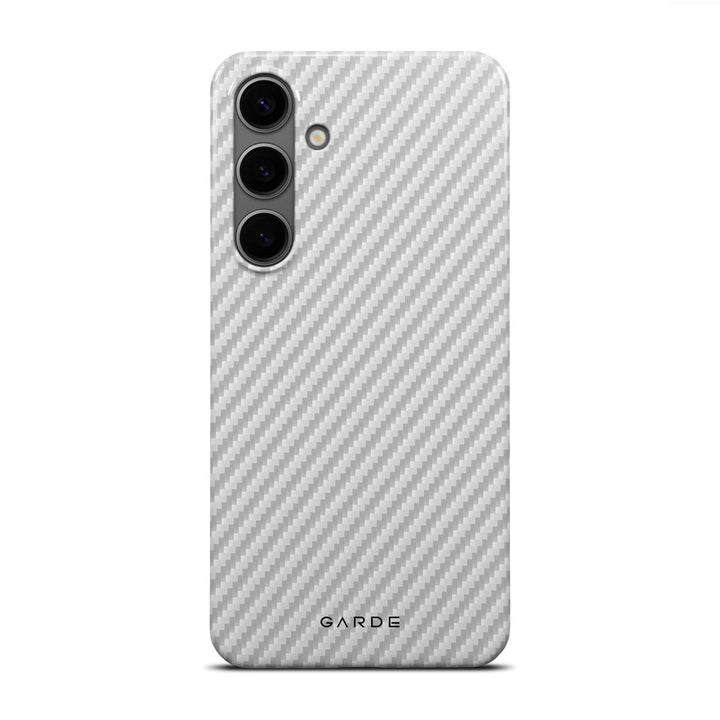 Carbon White Samsung S24 Plus Back Cover - Custom Printed Phone Case by Garde