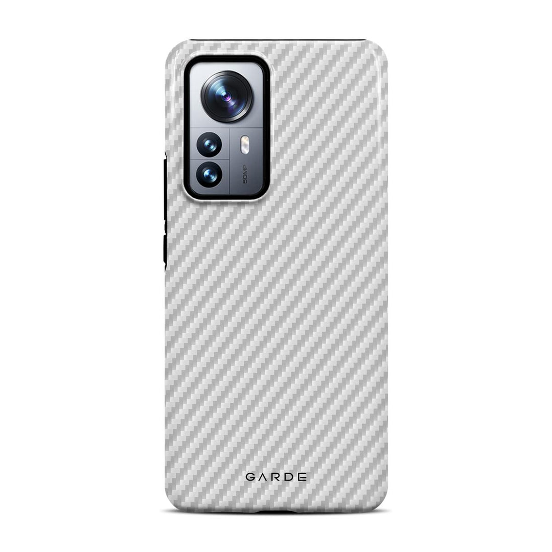 Carbon White Xiaomi 12 Pro Back Cover - Custom Printed Phone Case by Garde