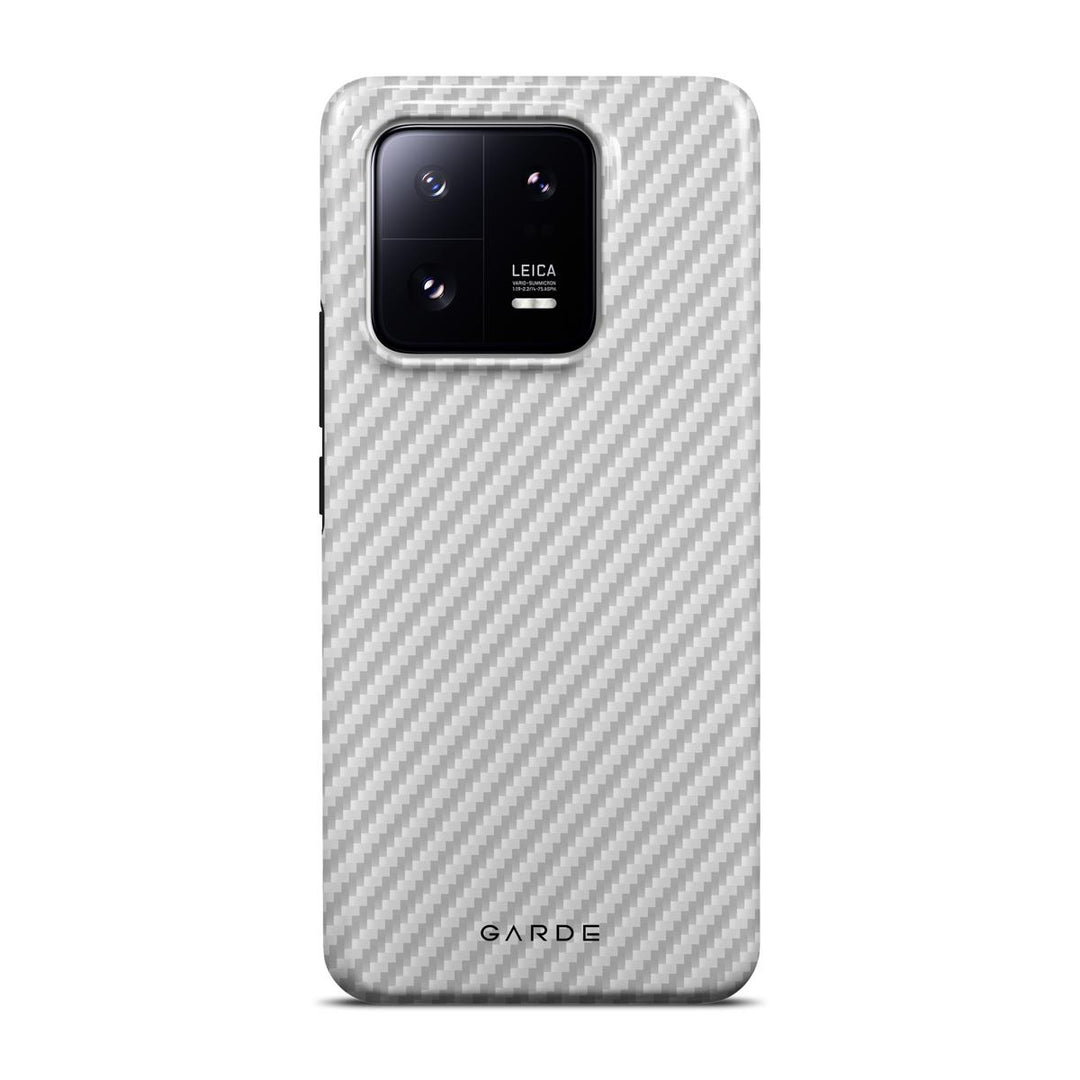 Carbon White Xiaomi 13 Pro Back Cover - Custom Printed Phone Case by Garde