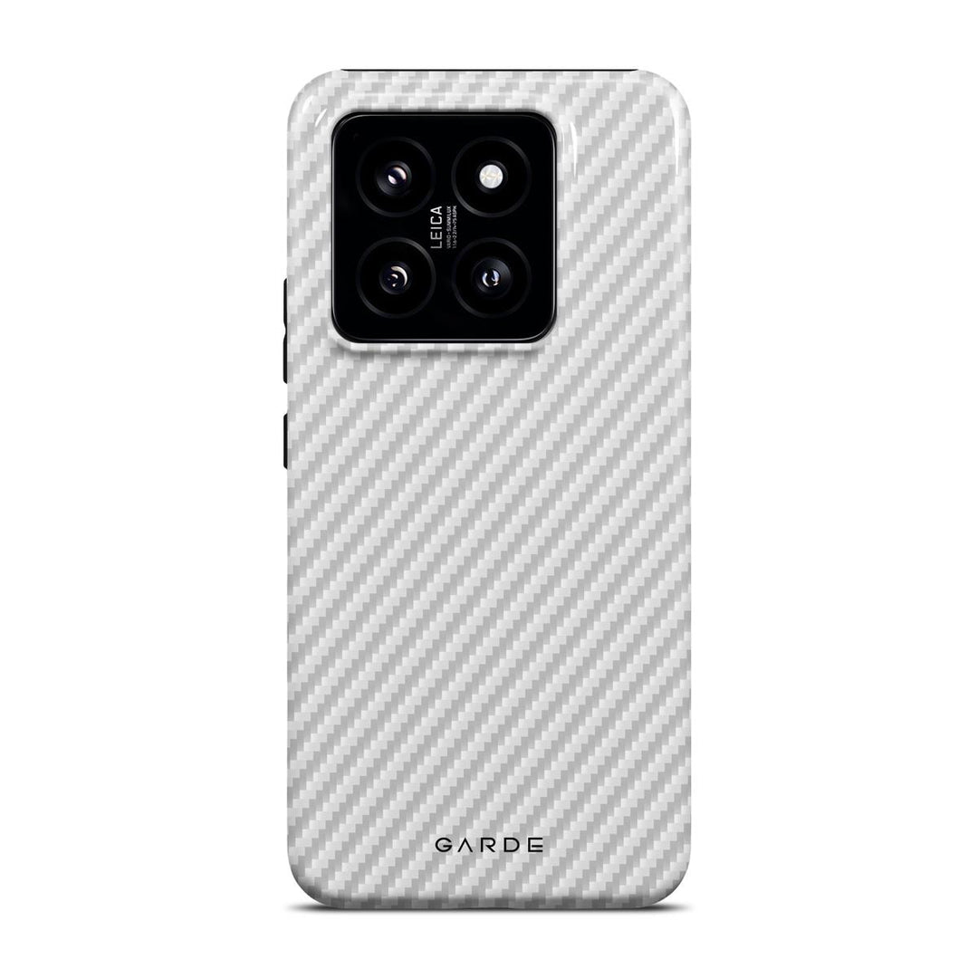 Carbon White Xiaomi 14 Pro Back Cover - Custom Printed Phone Case by Garde