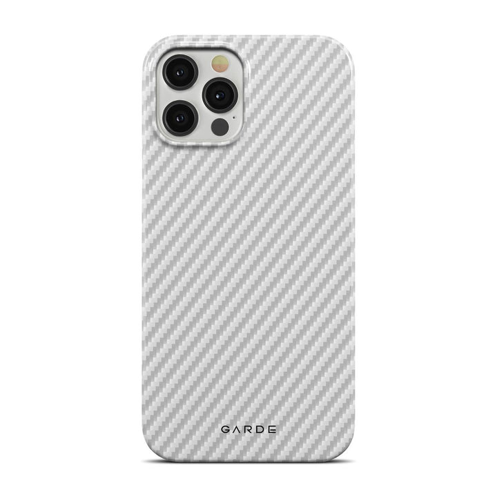 Carbon White iPhone 12 Pro Back Cover - Custom Printed Phone Case by Garde