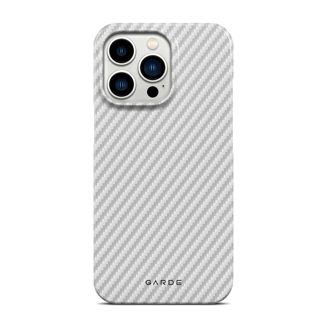 Carbon White iPhone 13 Pro Back Cover - Custom Printed Phone Case by Garde
