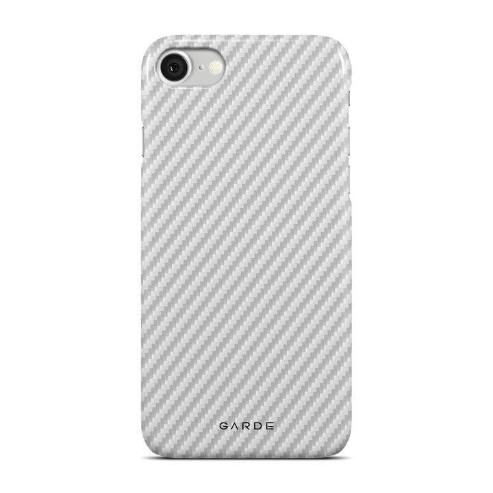 Carbon White iPhone SE 2020 / 2022 Back Cover - Custom Printed Phone Case by Garde
