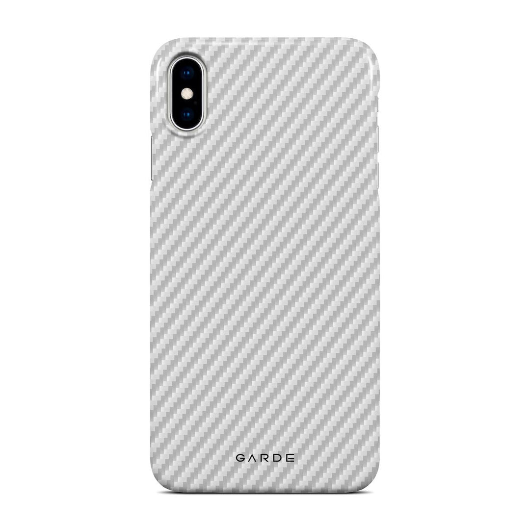 Carbon White iPhone Xs Max Back Cover - Custom Printed Phone Case by Garde