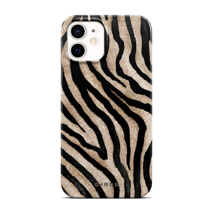 Golden Zebra iPhone 12 Back Cover - Custom Printed Phone Case by Garde