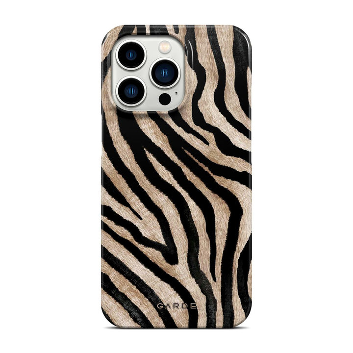 Golden Zebra iPhone 13 Pro Back Cover - Custom Printed Phone Case by Garde