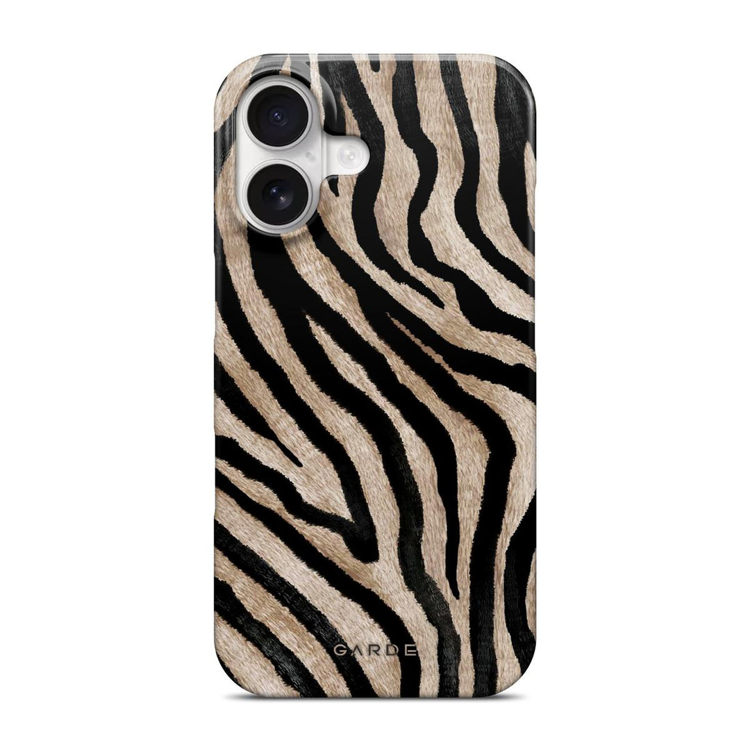 Golden Zebra iPhone 16 Back Cover - Custom Printed Phone Case by Garde