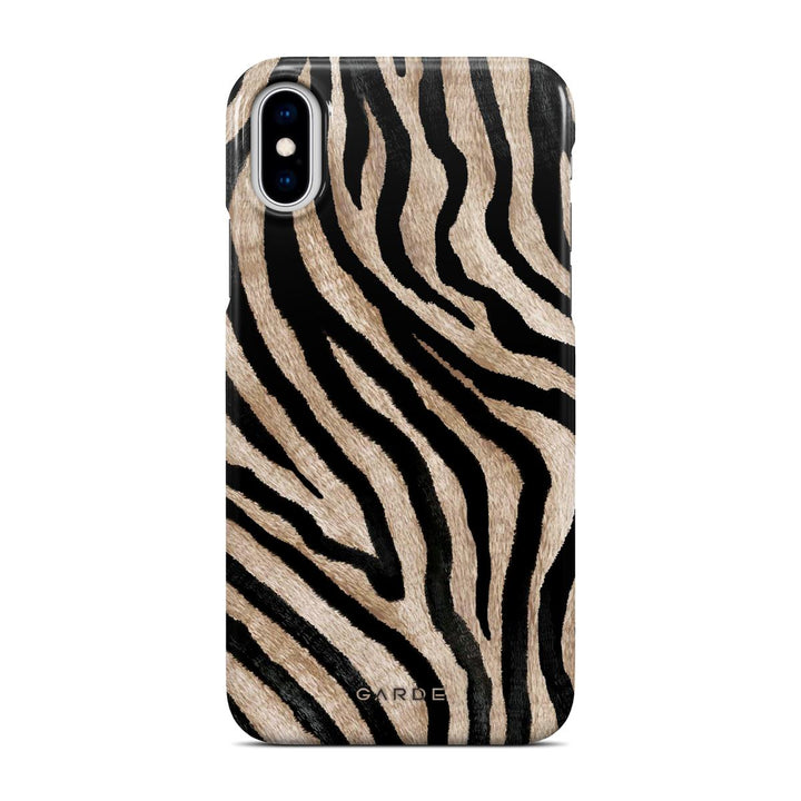 Golden Zebra iPhone X / Xs Back Cover - Custom Printed Phone Case by Garde