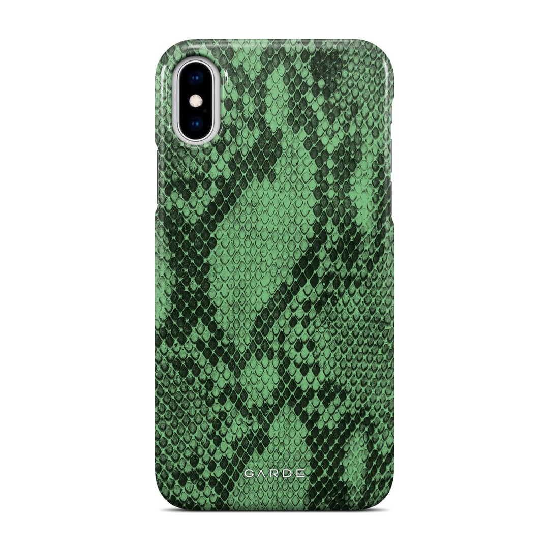 Python Green iPhone X / Xs Back Cover - Custom Printed Phone Case by Garde