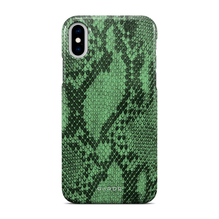 Python Green iPhone X / Xs Back Cover - Custom Printed Phone Case by Garde